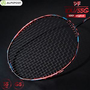 Alpsport PF Pro 10U Raquette de badminton ultra légère 52 g T800 Rebond rapide Importé MAX 38 LBS 100% fibre de carbone professionnelle 240304