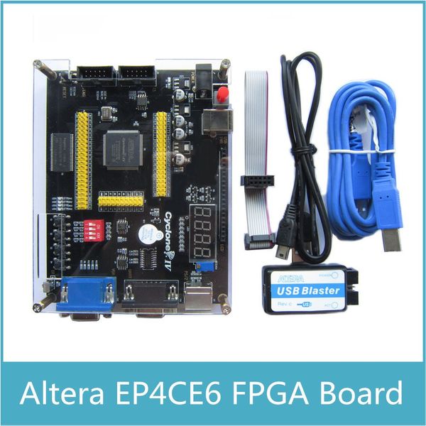 Freeshipping ALTERA EP4CE6 Placa de desarrollo FPGA Placa Altera Cyclone IV NIOSII EP4CE y programador USB Blaster
