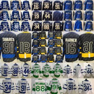 Maillot de hockey noir réversible alternatif Auston Matthews John Tavares Mitchell Marner William Nylander Morgan Rielly Jack Campbell Jason