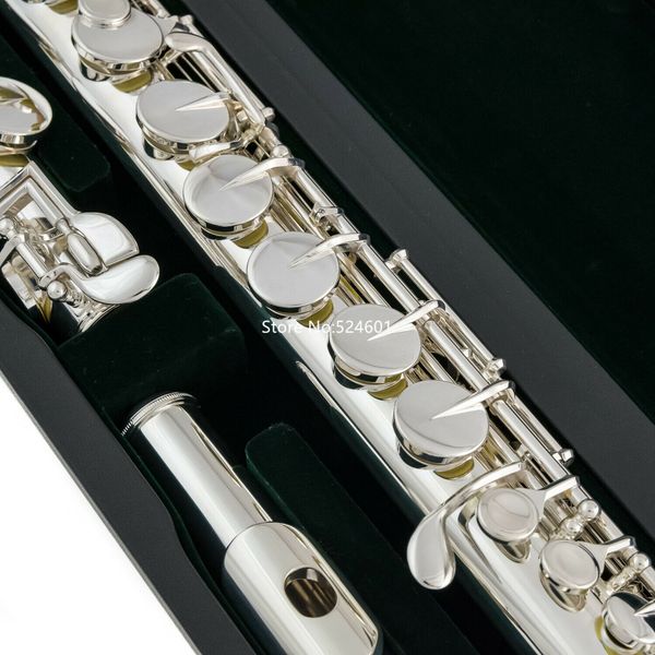 Flûte alto PFA-201ES tête droite 16 touches trou fermé Nickel argent G Tune instrument de musique avec étui