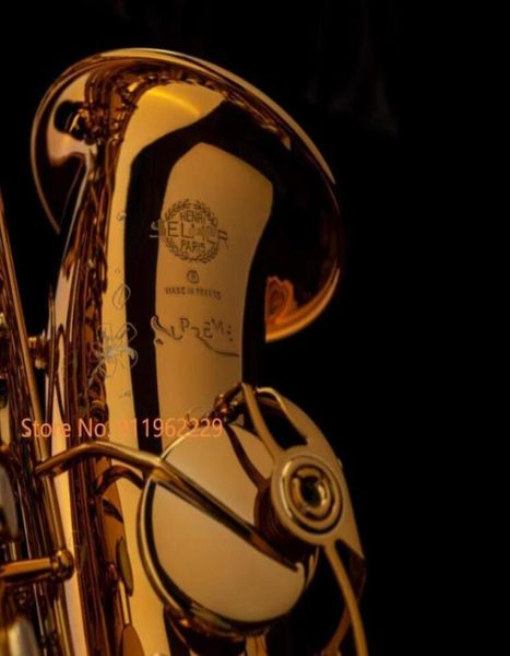 Café alto saxophone gravé or E Flat Eb Sax avec accessoires de boîtier3586587