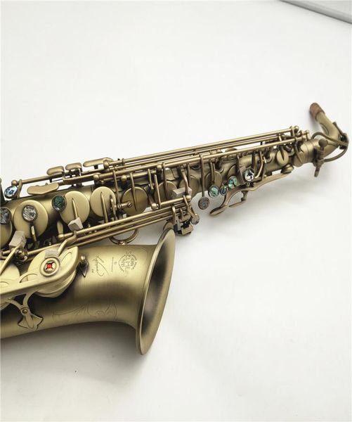Referencia de saxofón alto 54 instrumento musical de eflat de cobre antiguo con boquilla con boquilla con cuello shippin6676692