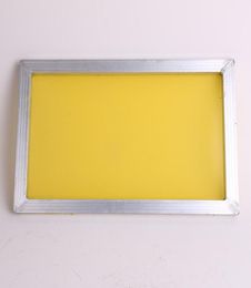 Cadre de sérigraphie en aluminium 43x31cm tendu avec une maille jaune en polyester imprimé en soie blanche 120T pour circuit imprimé 512 V2947618