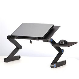 Alliage d'aluminium bureau d'ordinateur portable pliant Portable Table support pour ordinateur portable lit canapé plateau support de livre tablette PC Stands256k