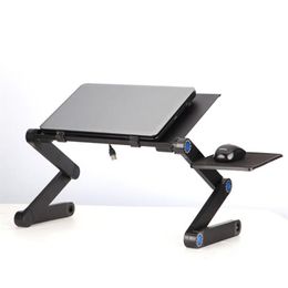 Aluminium Laptop Bureau Opvouwbare Draagbare Tafel Notebook Stand Bed Sofa Lade Boek Houder Tablet PC Stands275B