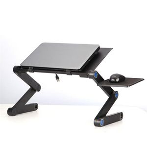 Alliage d'aluminium bureau d'ordinateur portable pliant Portable Table support pour ordinateur portable lit canapé plateau support de livre tablette PC Stands222F