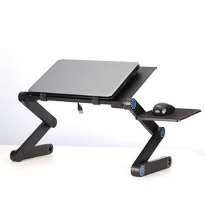 Alliage d'aluminium bureau d'ordinateur portable pliant Portable Table support pour ordinateur portable lit canapé plateau support de livre tablette PC Stands275B