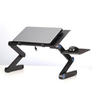 Escritorio para ordenador portátil de aleación de aluminio, mesa plegable portátil, soporte para portátil, cama, sofá, bandeja, soporte para libros, soporte para tableta y PC, 266g