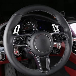 Palettes de changement de volant rouge en alliage d'aluminium, bandes de garniture à paillettes pour Porsche Panamera Cayenne Macan, style de voiture modifié 311t