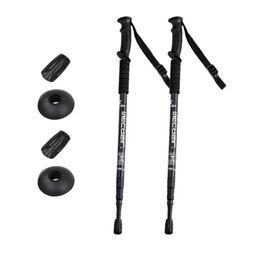 Postores de trekking de aleación de aluminio ultraligrantes ajustables sin deslizamiento Stick nórdico Caminata de senderismo Canes telescópico Alpenstocks 240416