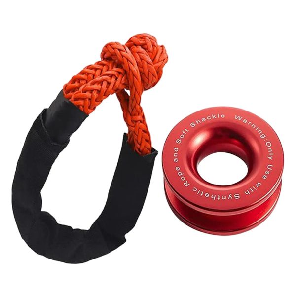 Aluminium ALLIAL SNATCH SNATCH RECRIND RING 55000lbs Soft Shackle Kit Snatch Ring Block pour VTV UTV Winches Boat Farming