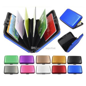 Porte-cartes en aluminium pour cartes de crédit, porte-cartes, porte-cartes bancaires Noir (10 couleurs disponibles) Livraison gratuite