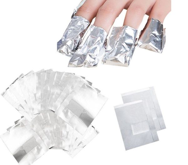 Papel de aluminio para decoración de uñas, esmalte en Gel acrílico, removedor de envolturas para eliminación de uñas, herramienta de maquillaje, 100 unids/lote, la mejor calidad