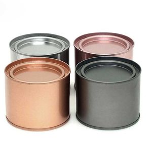 Boîte de thé en aluminium, Pot, conteneurs cosmétiques, boîtes métalliques portables à joint, fer blanc, bougie ronde extensible