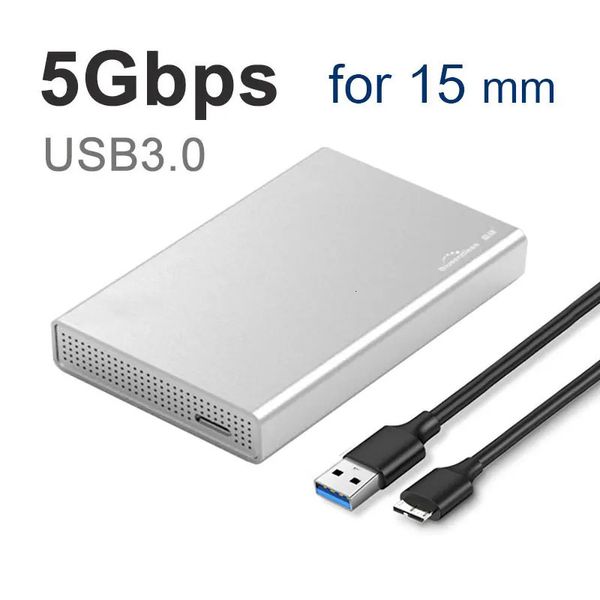Aluminio 2,5 pulgadas HDD tipo C 3,1 disco duro Caddy para SSD carcasa HDD carcasas externas USB 3,0 Sata carcasa de disco duro 240322