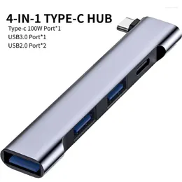 Aluminium 4 in 1 USB-C USB HUB Mini draagbaar 3.0 dockingstation PD High Speed voor computeraccessoires