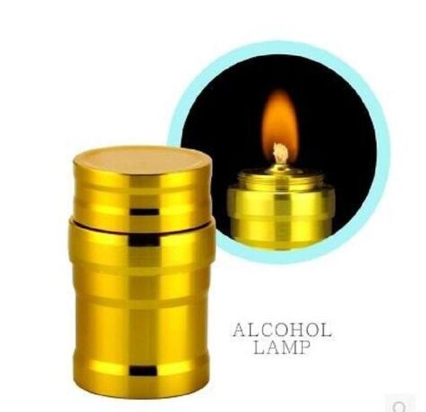 Lámpara de alcohol de aluminio, accesorios para cachimba, suministros de laboratorio para fumar, edición dorada, mini regalo de Metal de acero inoxidable 2022