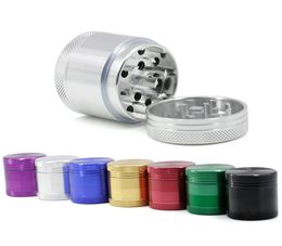 Aluminium Alloy 4-Piece Herbe Grinder dia 40 mm 4 couches dents pointues fumeurs mouchers multiples couleurs tabac portable Spice Muller A6556575