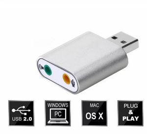 Aluminiumlegering 7.1USB externe onafhankelijke geluidskaart GELUIDSkaart cm108