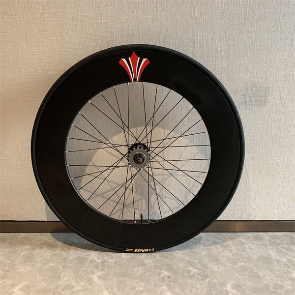 Aluminium Alloy 700C Fixie Bike Wheelset Y compris les vélos de pneu de pneus ACCESSOIRES BICYCES 70 mm 90 mm