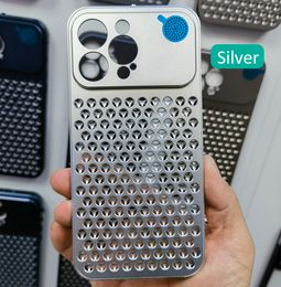 Aluminium Warmteafvoer Koeling Metal Case Voor iPhone 12 13 14 15 Pro Max Warmteafvoer Honingraat Gaten Ademend