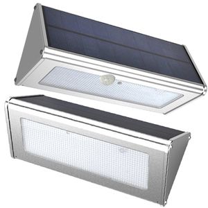 Lámpara de pared con Sensor de movimiento para el hogar de aleación de aluminio, luz de seguridad alimentada por energía Solar, luces Led para exteriores para jardín, Patio, camino