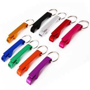 Aluminium Legering Sleutelhanger Beer Wijnopener Creatieve Multifunctie Multi-Color Bottle Opener Bottle Metal Bar Tools met sleutelhanger T9i00493