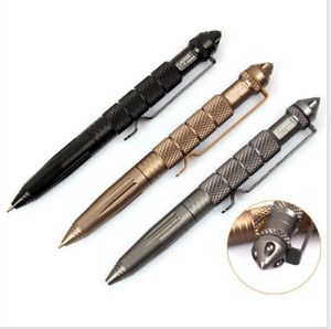 Aluminium Zelfverdediging Bescherming Tactische Pen Glass Breaker Survival Auto Pennen Written Pennen Draagbare Anti-Skid Safe OVERVALING PEN