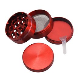 Aluminium Legering Tabacco Grinder Roken Accessoires D50mm * H37MM 4 Lagen 5 Kleuren Spice Dry Herb Crusher Snel metalen slijpmachines