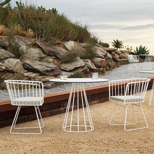 Tables et chaises en alliage en aluminium Nordic Minimalist Style Courtyard Restaurant en plein air Balcono-Balconie Furniture Furniture