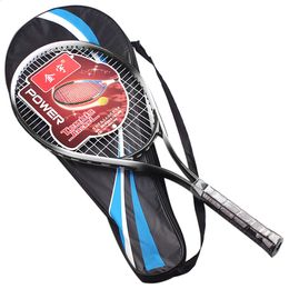 Tennisracket van aluminiumlegering Lichtgewicht schokbestendig racket met draagtas 240223