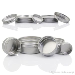 Boîtes en aluminium Conteneurs de stockage en métal argenté avec couvercles à vis pour accessoires de cosmétiques de beauté DIY Voyage et plus 30 ml