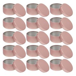 Conteneurs de bougies ronds en aluminium, pots pratiques, petit pot d'aromathérapie solide