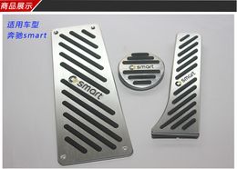 Aluminium auto-accessoires voor Benz Smart Fortwo Elf 2009-2014 Gasremversneller Voetsteun Pedaal Pad, Styling Sticker Cover