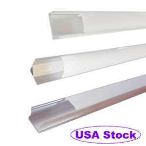Aluminium kanaal voor LED -stripverlichting, U -vormaluminium LED -kanaal met opaaldiffuser, schroef vaste einddoppen en montageclips, LED -aluminium profiel koelluis.