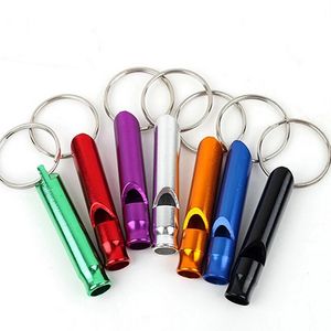 Porte-clés sifflet d'urgence en aluminium, camping, randonnée, sports de plein air, outils de fête, sifflets d'entraînement multifonctions WLL850