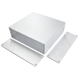 Enceinte en aluminium 150 * 46 * 100/140/160 mm Boîte à fente étanche argentée / Type noir Boîte électronique Boîte de boîtier d'alimentation bricolage