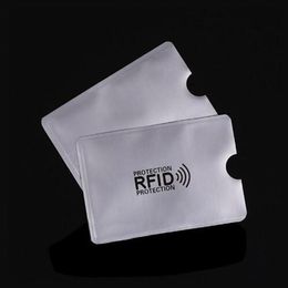 Aluminiumfolie Anti-scan RFID Afscherming Blokkeermouwen Veilige magnetische ID IC Creditcardhouder NFC ATM Contactloos identiteitsslot251E