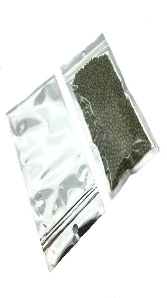Feuille d'aluminium transparente valve refermable fermeture à glissière en plastique emballage de détail sac d'emballage Zip Lock Mylar sac Ziplock paquet pochettes 1138679