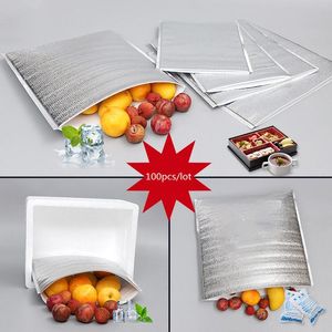 Bolsa de aislamiento de papel de aluminio, bolsa de aluminio con aislamiento térmico, bolsa de paquete para mantener frescos los alimentos, bolsa de entrega para llevar comida desechable