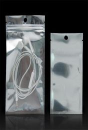 Sacs à fermeture éclair en plastique en papier d'aluminium, pochette transparente refermable en Mylar avec fermeture éclair pour accessoires électroniques, étui de téléphone portable Cable8579892