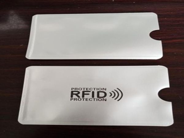 Foil en aluminium RFID Sticking Manchons Carte de crédit magnétique IC IC Sac d'emballage Anti volant NFC Blocking Protector Travel Wallet5309499