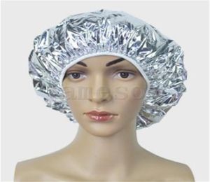 Capots de bain ultra-minces imperméables en papier d'aluminium bonnet de douche jetable sec nourrissant bouchon de cheveux d'huile de cuisson 2 styles DA1389704894