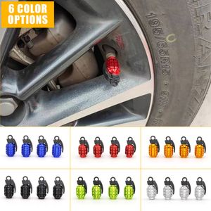 Garnitures en aluminium de bouchons de pneu de tige de Valve de roue de Grenade pour des couvertures anti-poussière de voiture/vélo/camion