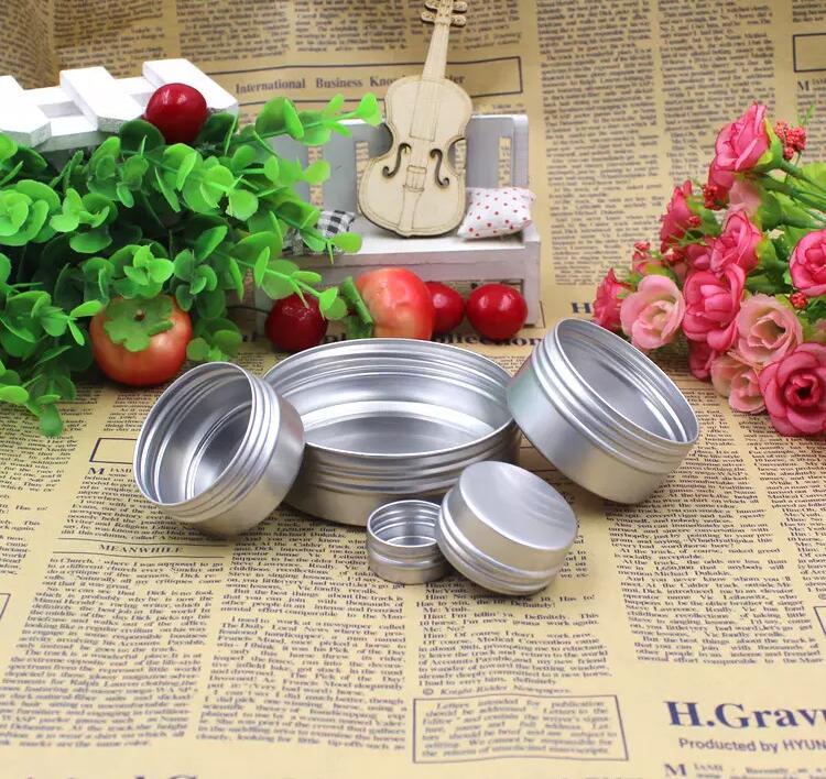 Aluminum Jar Lip Balm Pot Cosmetic Box Cream Emulsion Makeup Cream Container Empty Refillable for Cream Tins