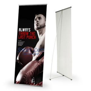 Support de bannière L 80x200cm pour affichage publicitaire, avec cadre en aluminium, sac de transport Portable en PVC ou en tissu imprimé