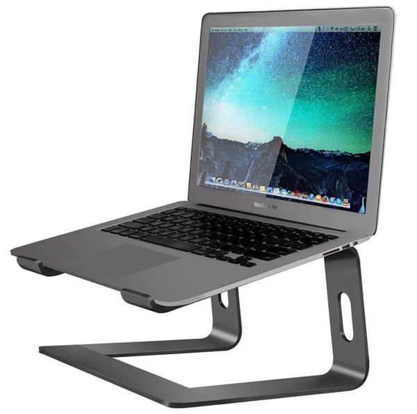 Aluminium ordinateur portable Stand pour bureau compatible avec Mac MacBook Pro Air Notebook Portable Holder Ergonomic Elevator Metal Riser pour 10 5562569