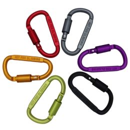 Aluminum Locking Carabiner Snap Hook D-Shape Climbing Carabiner Hook D-ring Locking Clip Outdoor Tools for Men Women