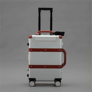 aluminium bagage designer reiskoffer Mode Luxe Heren Dames Letters Portemonnee Rod Spinner Universele bagage met wielen Plunjezakken