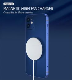 Aluminium magnetische Qi -lader voor iPhone 1212 Mini12 Pro12 Pro Max Magnetic Wireless Charger 15W snellaaddruppel 4945612